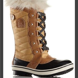 Sorel youth Tofino™ II Brown and Black Quilted Winter Boots